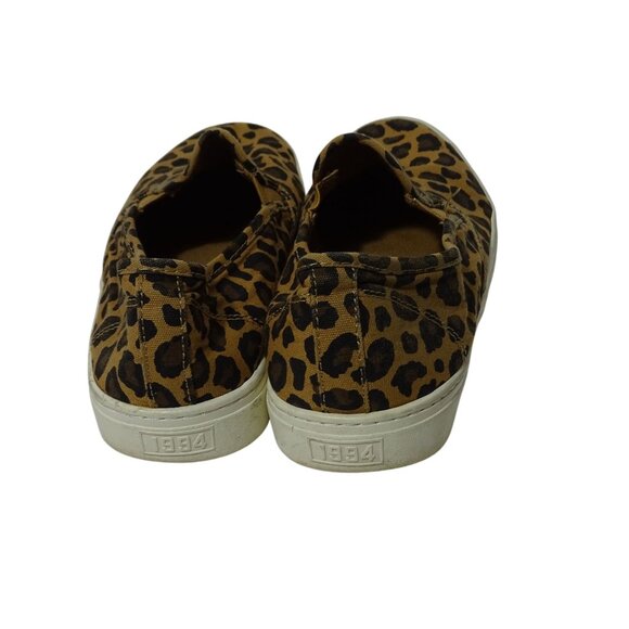 1994 Brand Brown Leopard Print Slip-On Sneakers Loafer Women Size 6 Casual Shoes - Picture 4 of 6